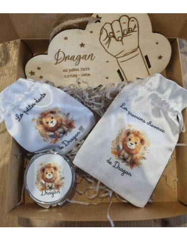 ✨ Coffret Souvenir Bébé – Thème Lion...