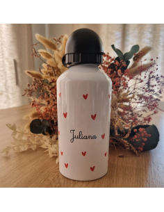 🎒🍼🍱 Gourde et/ou boîte à goûter personnalisée – Thème cœur 2