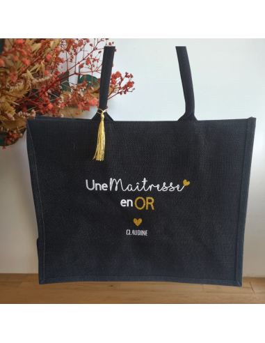 Sac en toile de jute en or