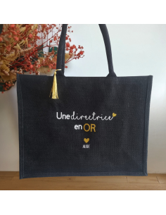 Sac en toile de jute en or 2