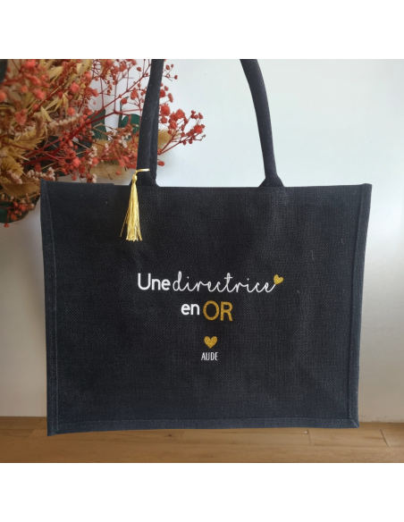 Sac en toile de jute en or