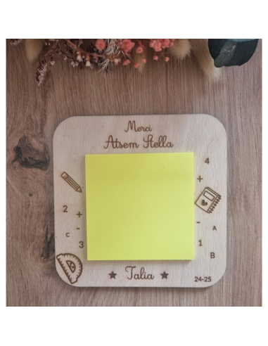 Bloc-note en bois personnalisé – Cadeau de fin...