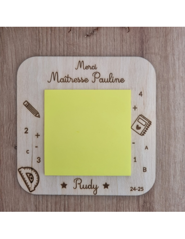 Bloc-note en bois personnalisé – Cadeau de fin...