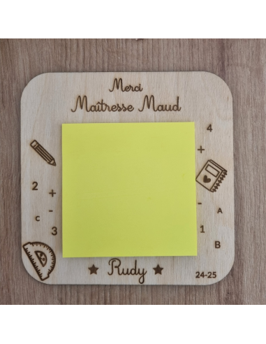 Bloc-note en bois personnalisé – Cadeau de fin...