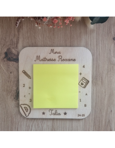 Bloc-note en bois personnalisé – Cadeau de fin...