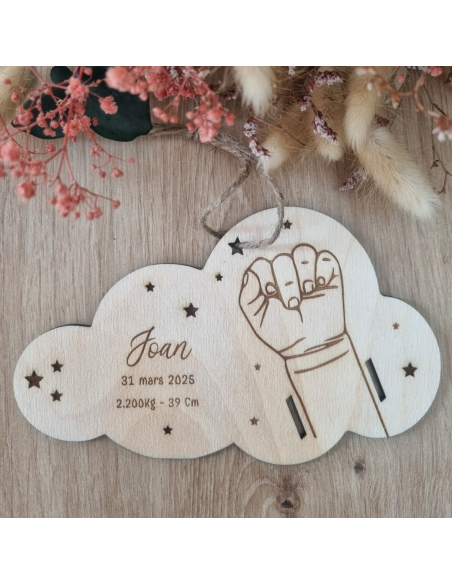 Bracelet de naissance  un enfant motif étoile