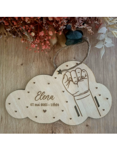 Bracelet de naissance  un enfant motif coeur