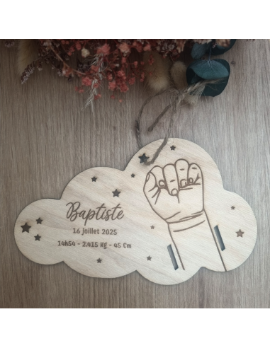 Bracelet de naissance  un enfant motif étoile