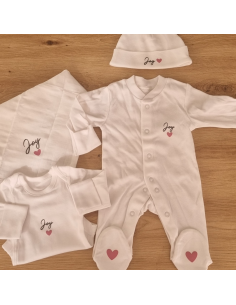 Pack naissance personnalisé – Pyjama, body, lange &...