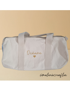 Sac week-end prénom et logo cœur ou étoile  –  💛
