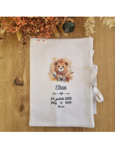 Protège carnet de santé personnalisé thème lion
