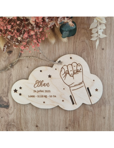 Bracelet de naissance  un enfant motif étoile