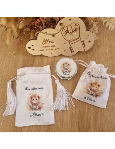✨ Coffret Souvenir Bébé – Thème Lion...