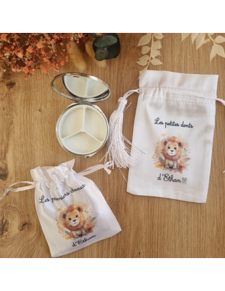 ✨ Coffret Souvenir Bébé – Thème Lion (personnalisable)