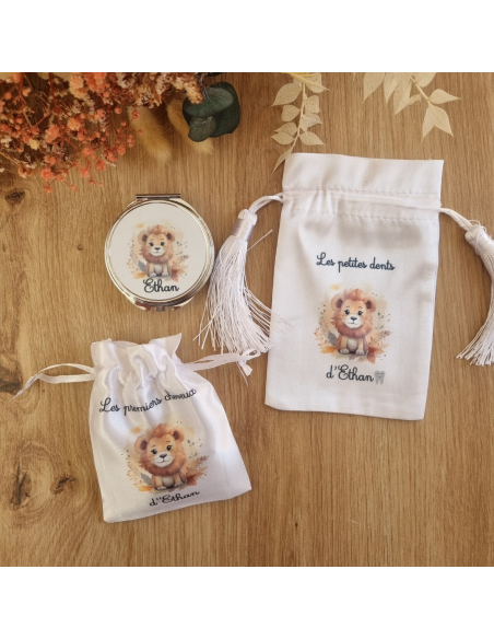✨ Coffret Souvenir Bébé – Thème Lion (personnalisable)
