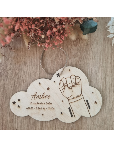 Bracelet de naissance  un enfant motif étoile