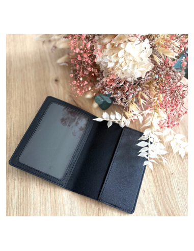 Protège passeport personnalisé logo avion cœur...