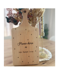 🪵 Planche à découper décorative en bois gravé- Maman-Mamie