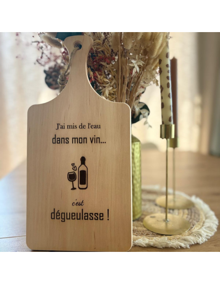 🪵 Planche à découper décorative en bois gravé- humour