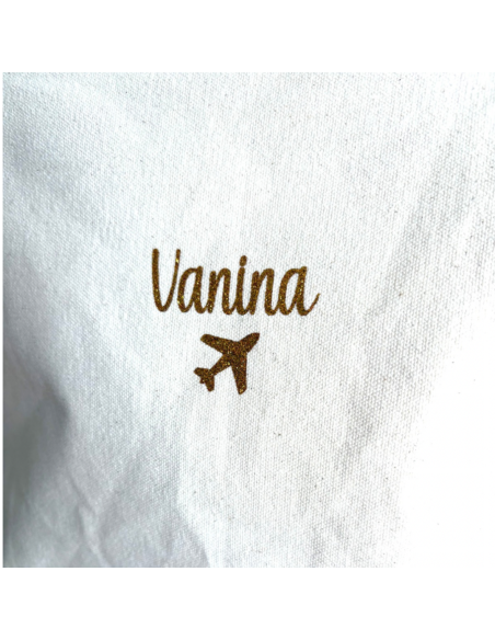 Grande pochette personnalisée – 5L (23×23×11 cm) Avion