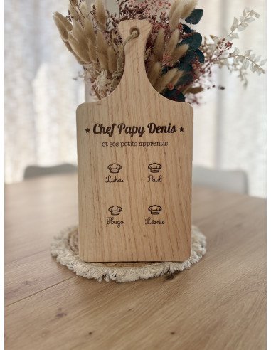 🪵 Planche à découper décorative en bois gravé-...