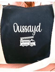 Sac week-end enfant personnalisé – Prénom & POMPIER –... 2