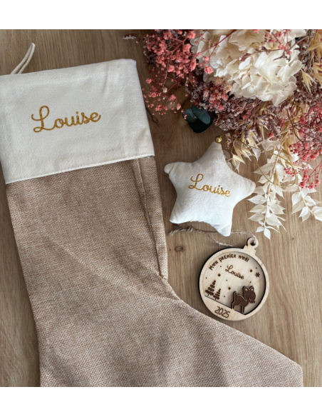 Box "Mon Premier Noël" – Décorations personnalisées prénom & année