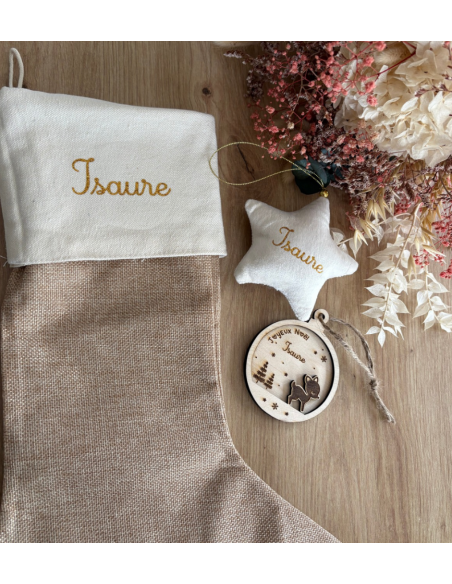 Box "Mon Premier Noël" – Décorations personnalisées prénom & année