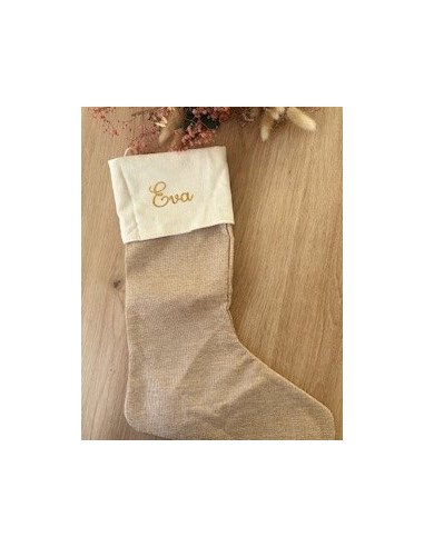 Chaussette de Noël personnalisée – Toile de...