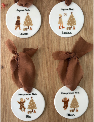 Boule de Noël personnalisée en céramique –...