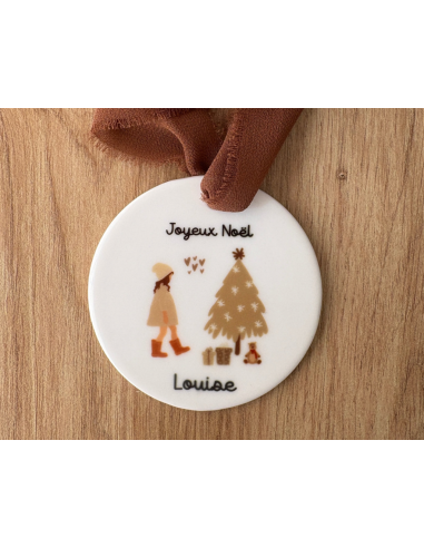 Boule de Noël personnalisée en céramique –...