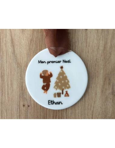 Boule de Noël personnalisée en céramique –...
