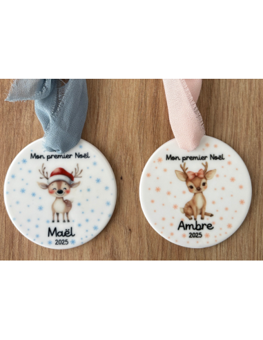 Boule de Noël personnalisée en céramique Mon...