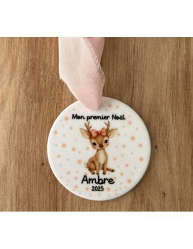 Boule de Noël personnalisée en céramique Mon...
