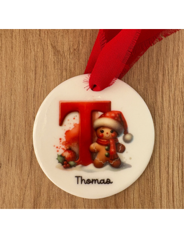Boule de Noël personnalisée en céramique –...