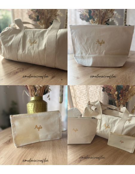 Trio de voyage  (week-end ) -- BEIGE ou NOIR