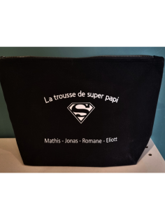 Grande pochette personnalisée – 5L (23×23×11 cm) noire