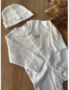 Coffret Naissance Personnalisé – Pyjama & Bonnet 2 pièces 2