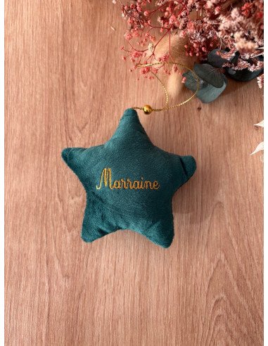 Étoile de Noël en velours – Personnalisée avec...