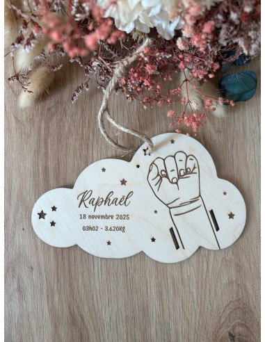 Bracelet de naissance  un enfant motif étoile