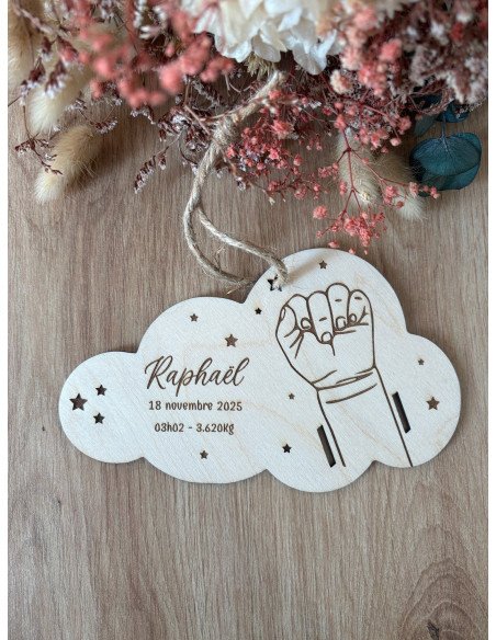 Bracelet de naissance  un enfant motif étoile