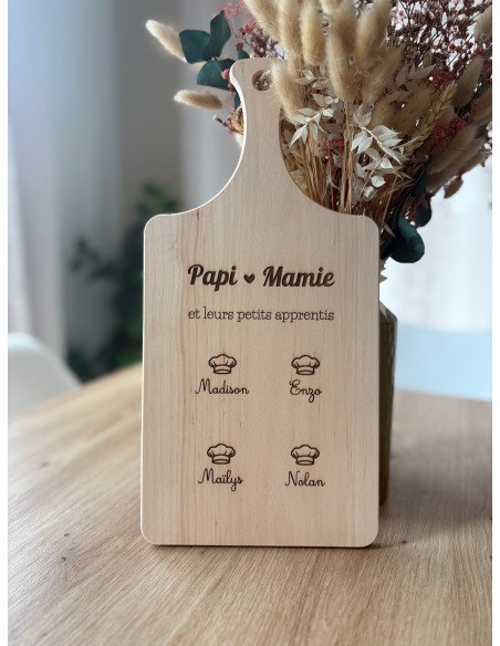 🪵 Planche à découper décorative en bois gravé- APPRENTIS