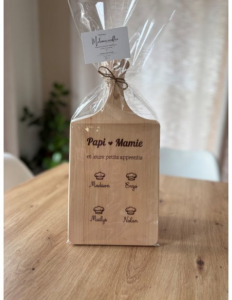 🪵 Planche à découper décorative en bois gravé- APPRENTIS