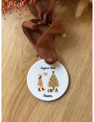 Boule de Noël personnalisée en céramique –...