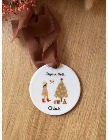 Boule de Noël personnalisée en céramique –...