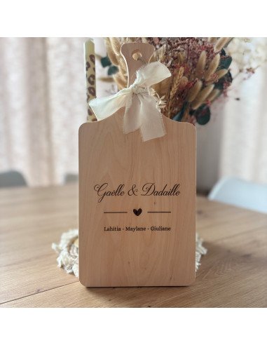 🪵 Planche à découper décorative en bois gravé-...