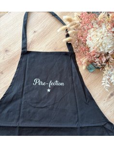 Tablier personnalisé PERE-FECTION noir