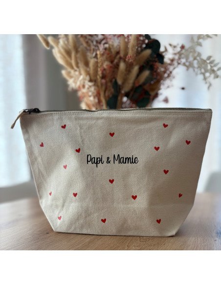 Grande pochette personnalisée – 5L (23×23×11 cm) cœur