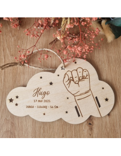 Bracelet de naissance  un enfant motif étoile