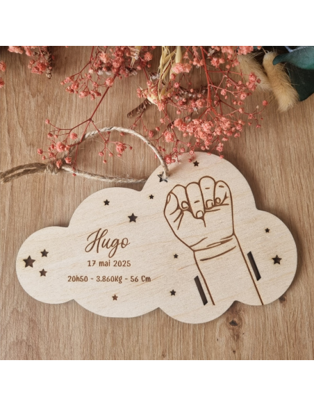 Bracelet de naissance  un enfant motif étoile